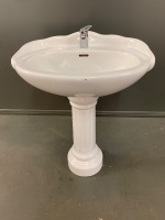 Porcelain Wash Basin and Stand - 2