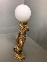 Tall Art Deco Style Bronze Coloured Lady Lamp - 2