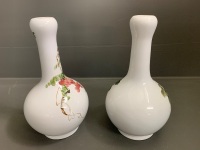 2 x Glazed Ceramic Asian Vases - Marked to Base - 5