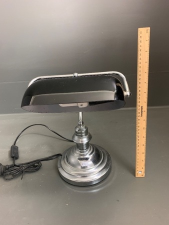 Vintage Chrome Bankers Lamp