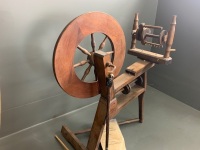 Vintage Baynes Colonial Timber Spinning Wheel w Operating Instructions - 4