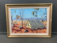 Outback Sentry Oil on Board by Charles Tompson