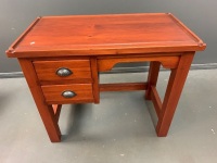 Timber Writing Desk w 2 Drawers