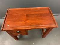 Timber Writing Desk w 2 Drawers - 2