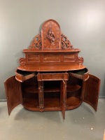 Antique Carved Dining Room Buffet on Casters - 2