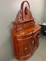 Antique Carved Dining Room Buffet on Casters - 3