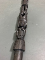 Ethiopian Carved Timber Walking Stick - 4