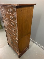 Korean Paper Lined 2 Piece Cabinet with Original Brass Lock - 2