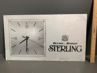 Benson and Hedges Sterling Alluminium Advertising Clock