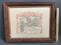 Framed 1919 Honourably Discharged Certificate (as is)