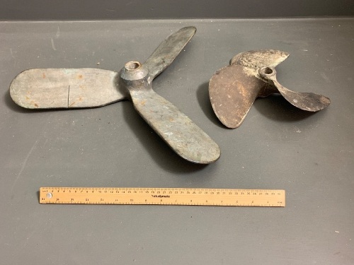 2 Brass Boat Propellers