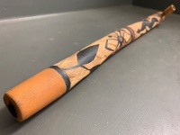 Hand Carved and Painted Timber Aboriginal Smoking Pipe - 4