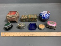 Assorted Lot of Jewellery and Trinket Boxes inc. Cloisonne - 2