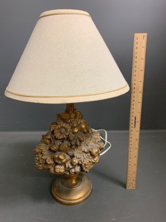 Decorative Gilded Lamp with Shade