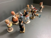 11 Mostly German and Dutch Style Figurines inc Goebel Hummel - Most Marked to Base - (1 as is) - 3