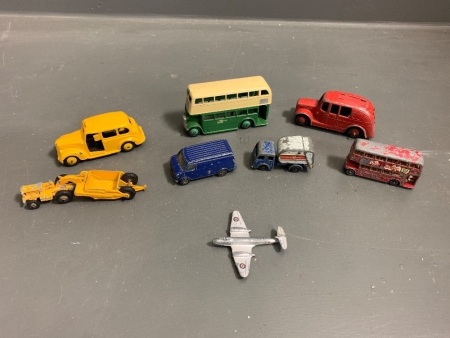 8 Vintage Toys inc Dinky, Lesley and Corgi