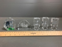 5 Glass Paper Weights