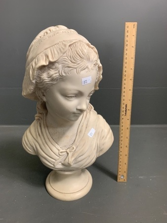 Vintage Heavy Resin Lady Bust