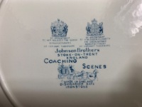 Lot of Johnson Bros. Coaching Scenes Plates and Bowls - 4