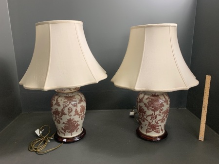 2 Rockhampton Style Lamps with Shades