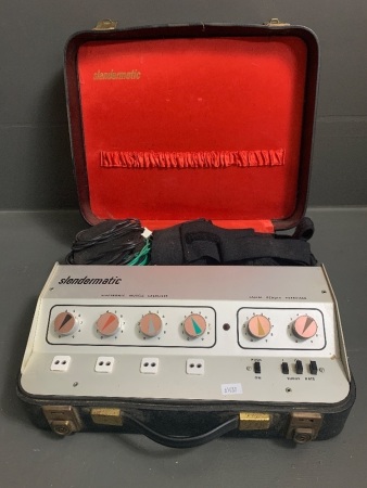 Vintage Portable Slendermatic Muscle and Facial Beauty Exerciser with Accessories