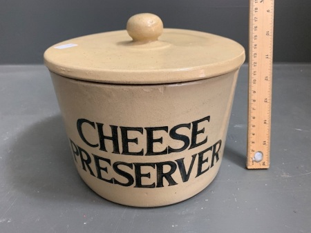 Vintage Glazed Ceramic Cheese Preserver by Moira Pottery (England)