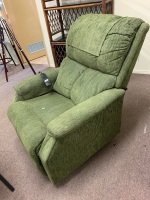 Green Fabric Electric Recliner Chair with Remote - 2