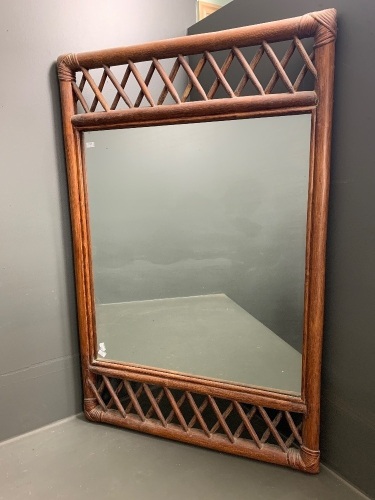 Cane Framed Mirror