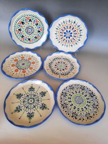 "Mandala Madness" by Carol Watkins Ceramicist & Fiona Groom Painter