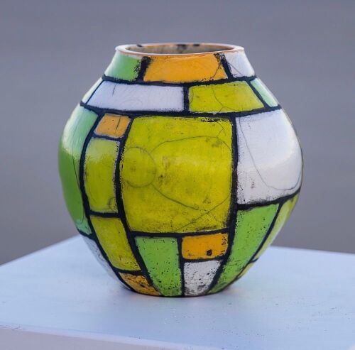 "Citrus Jewel" by Carol Watkins Ceramicist & Pam Taylor Illustrator/Painter/Printmaker