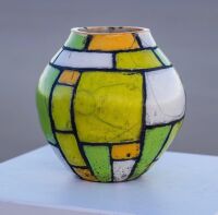 "Citrus Jewel" by Carol Watkins Ceramicist & Pam Taylor Illustrator/Painter/Printmaker