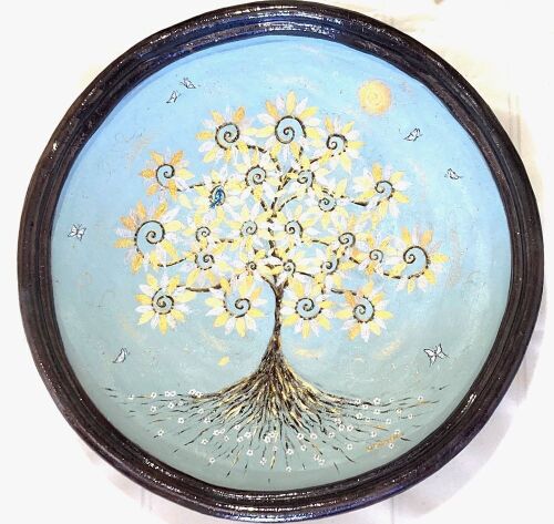 Peace Platter by Julia Carter Mixed Media Artist & Cathy Spencer Ceramicist