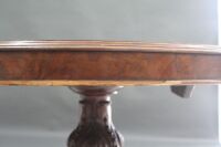 Victorian Burr Walnut Breakfast Table on Carved Pedestal - 6