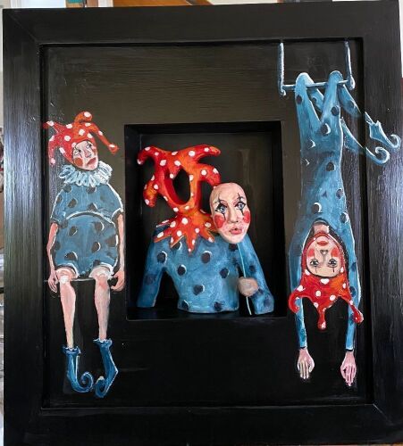 "Jester" by Lisa Jones Jewellery Artist/Painter & Kerry Norman Mixed Media Artist/Sculptor