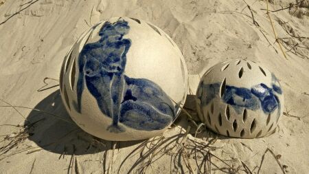 "Sphere Goddesses" by Glen Ladegaard Ceramicist, Painter, Photographer & Sonia Conti Ceramicist