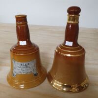 2 Royal Doulton Bells Scotch Whisky Bottles + 1 German Beameister Bottle - 1 with stopper - 3