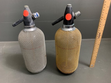 2 Mid-Century Soda Syphons