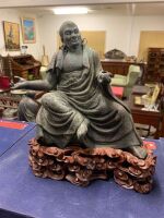 Rare Set of 18 Vintage Large Boxed Bronze Lohan Buddha Statues - 27