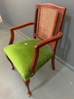 Vintage Green Upholstered Armchair - 2