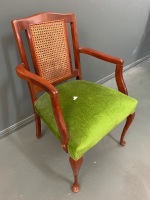 Vintage Green Upholstered Armchair - 3