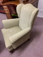 Vintage Low Wing Back Upholstered Armchair - 2