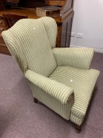 Vintage Low Wing Back Upholstered Armchair - 3