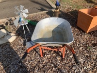 Steel Wheelbarrow and Ornamental Windmill - 2