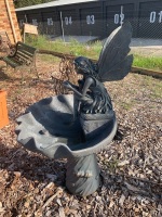 Fairy on Clamshell Solar Water Fountain with LED Lights (as is) - 2