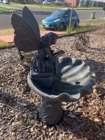 Fairy on Clamshell Solar Water Fountain with LED Lights (as is) - 4