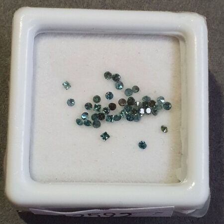 Lot of 0.35 Carats of Blue Diamond Gemstones