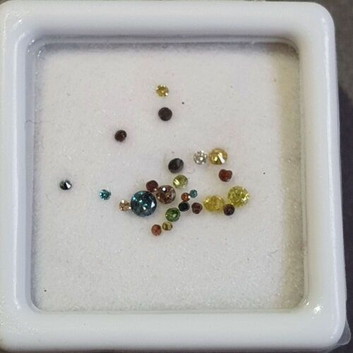 Lot of 0.30 Carats of Mixed Colour Diamond Gemstones