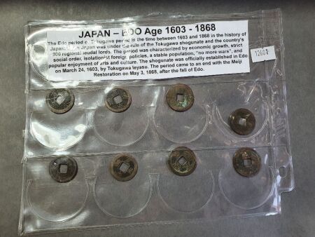 Collection of 8 Japansese Edo Age Coins