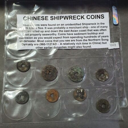 Collection of 8 x Medieval Chinese Shipwreck Coins