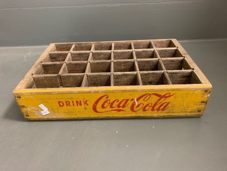 Vintage Coca Cola 24 Bottle Timber Crate